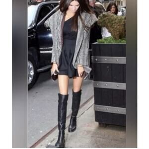 Stuart Weitzman 5050 Boot In Nappa Leather Over The Knee Boot In Black Size 8